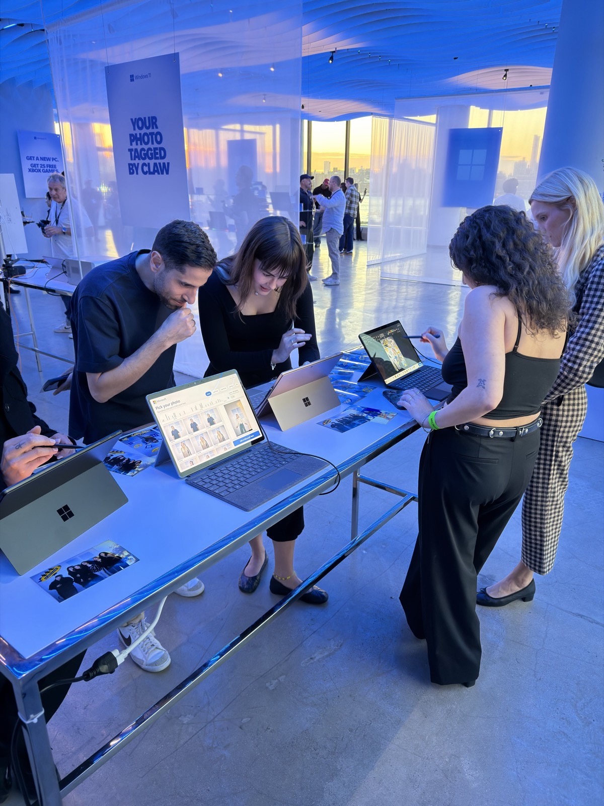 Guests creating in Microsoft Paint on Surface Pro